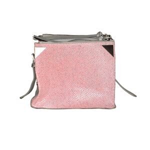 BOTKIER X COCO ROCHA $248 Kitty London Crossbody Leather‎ Bag Pink/Gray